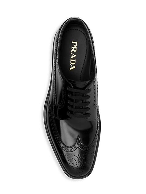 Prada Spazzolato Rois Leather Platform Derby Shoes